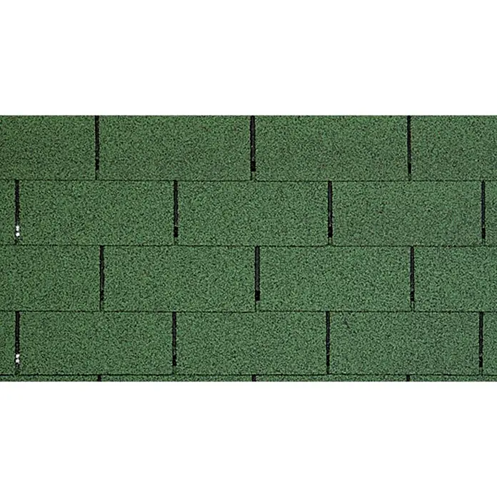 Rechteckschindel - Grün, 14 Stk., Bitumen, 2 m² - Vorderansicht