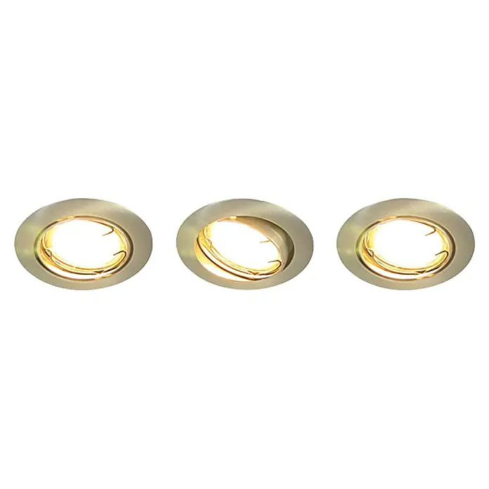 Tween Light LED-Einbauleuchten-Set - 9,6 W, Nickel matt, Warmweiß, IP44 - Ansicht von unten