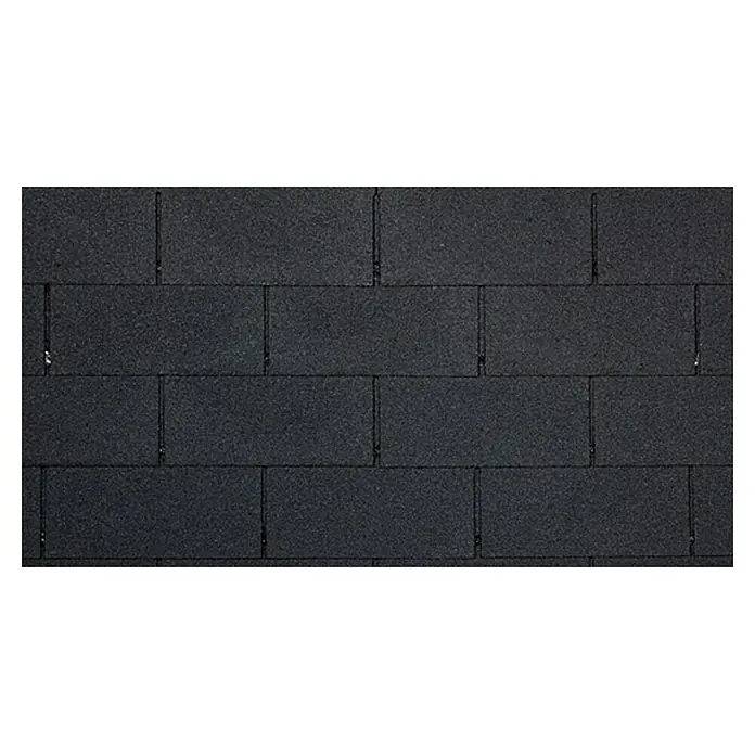 Rechthoekige dakshingles - Zwart, 14 st., Bitumen, 2 m² - Vooraanzicht