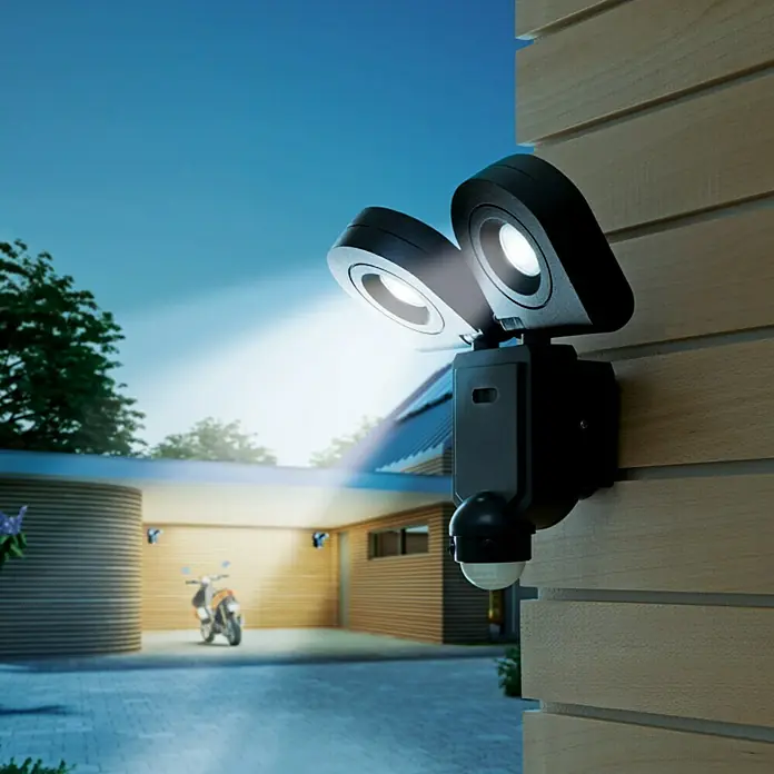 Starlux LED vanjski reflektor sa senzorom pokreta - 20 W, D x Š x V: 85 x 205 x 240 mm, Crne boje, IP44