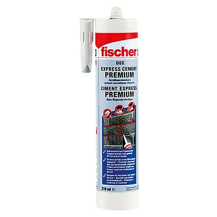 Fischer DEC Express Cement Premium - 310 ml, Lösemittelfrei, Silikonfrei, MDI-frei, Gebrauchsfertig