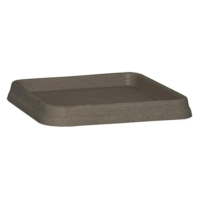 Geli Kasten-Untersetzer Bianca - 27 x 27 x 4 cm, Kunststoff, Taupe - Vorderansicht