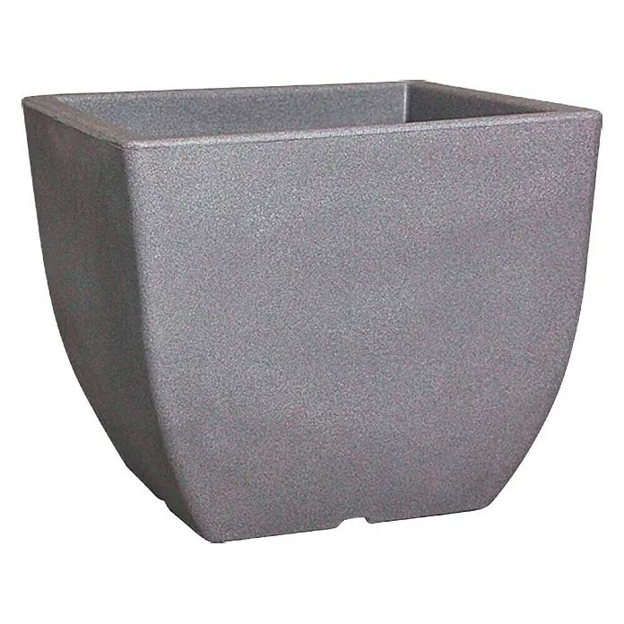 Geli Kvadratna posuda za biljke Ravenna - Vanjska dimenzija (D x Š x V): 40 x 40 x 34 cm, Plastika, Taupe - Pogled sprijeda