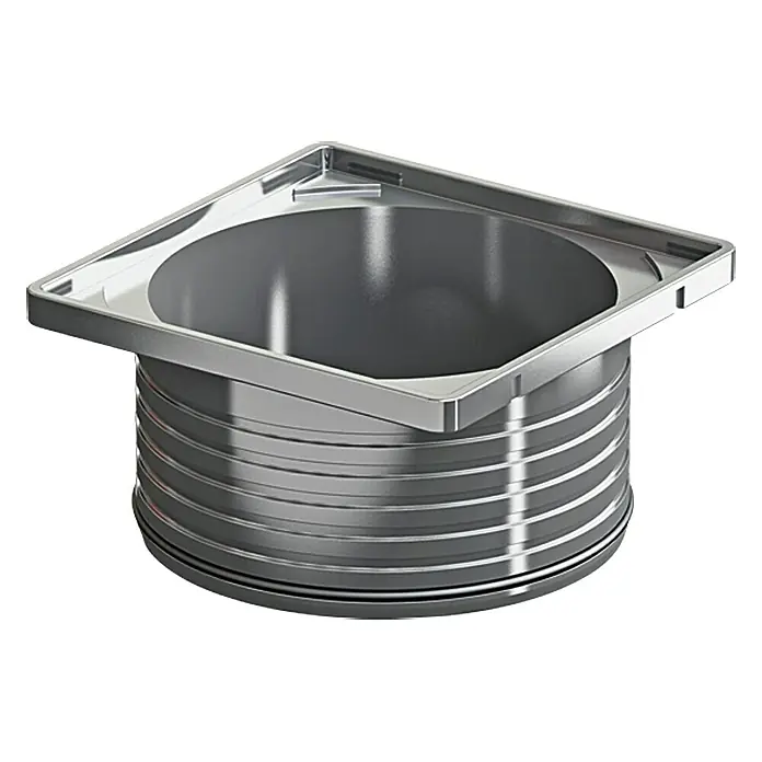 ACO Aufsatzstück - Durchmesser: 100 mm, Maße Rost: 100 mm x 100 mm - Vorderansicht