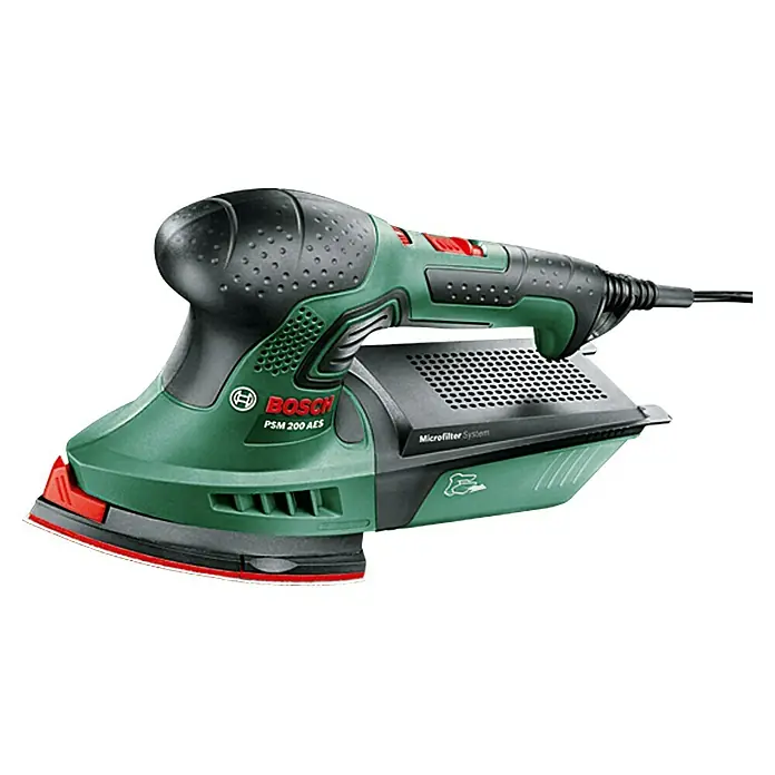 Bosch Multischleifer PSM 200 AES - 200 W, Schwingzahl bei Nennlast: 6.000 U/min - 26.000 U/min - Vorderansicht