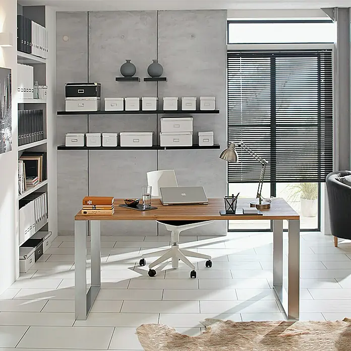 Noblewood Pur Iternal Noga stola - 800 x 80 x 722 mm, Srebrne boje, 2 Kom.