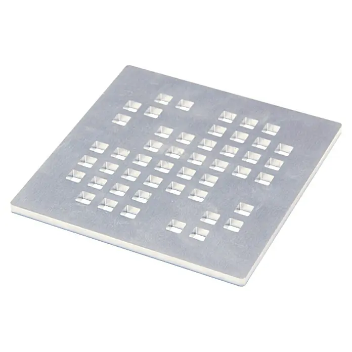 ACO Designrost Shark - 102,5 mm x 102,5 mm, Edelstahl - Vorderansicht