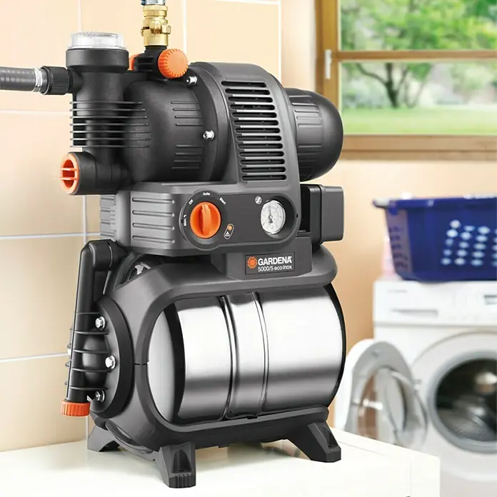 Gardena Premium Kućni automat za vodu 5000/5 eco inox - 1.200 W, Maksimalni protok: 4.500 l/h, Maksimalni tlak: 5 bar - Proizvod u upotrebi