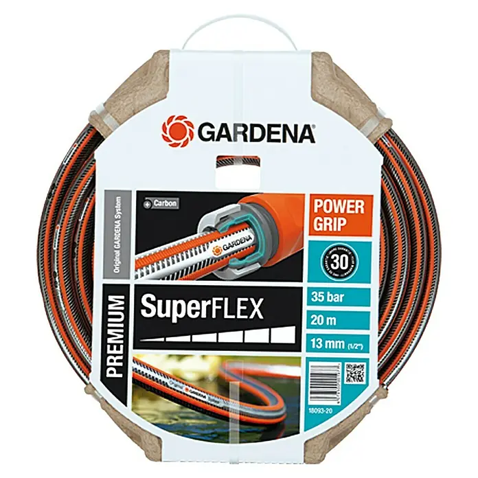 Gardena Crijevo Premium SuperFlex - Duljina: 20 m, Promjer crijeva: 13 mm (½″), 35 bar