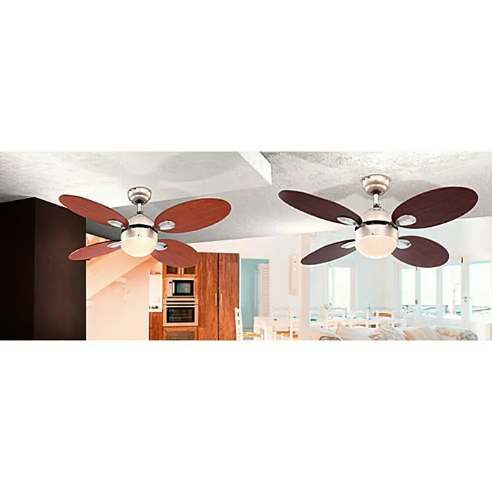 Globo Deckenventilator Wade - 106,6 cm, Walnuss/Kirsche, Max. Leistung: 60 W