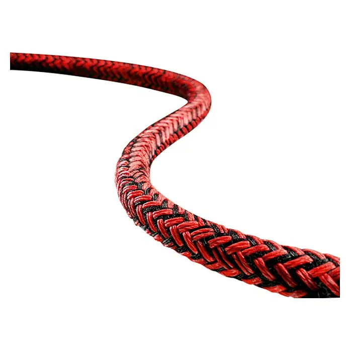 Robline Leine Meterware Coppa 3000 - 8 mm, Schwarz/Rot, Dyneema SK78