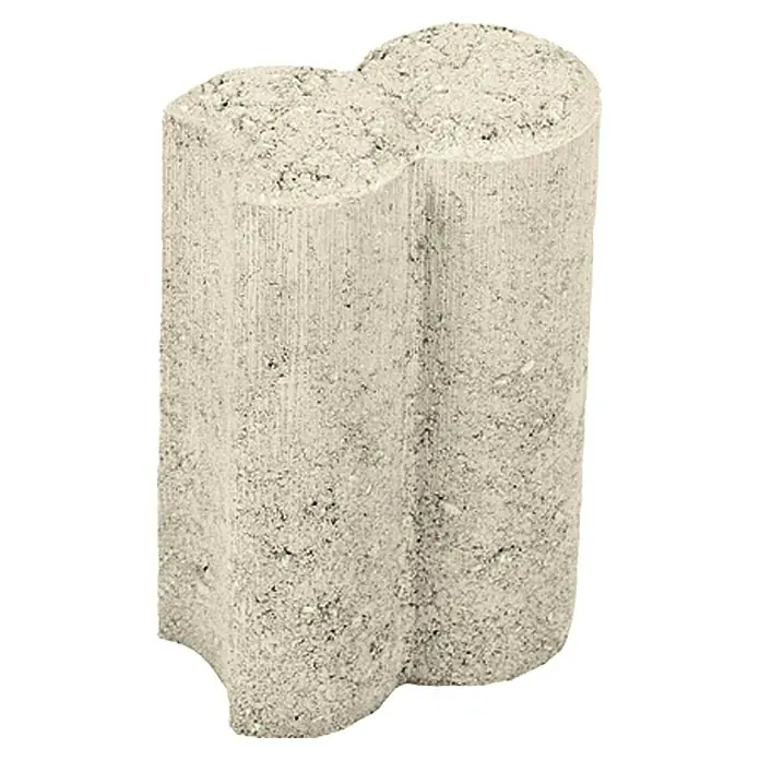 Palisaden-Randstein - 9 x 6 x 15 cm, Weiß, Beton