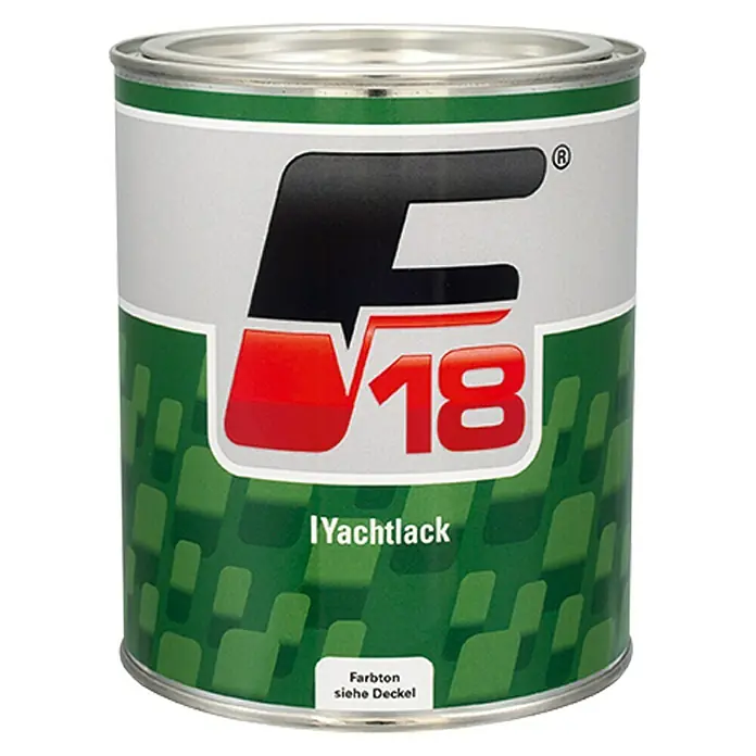 F18 Yachtlack - Blau, Hochglänzend, 750 ml - Vorderansicht
