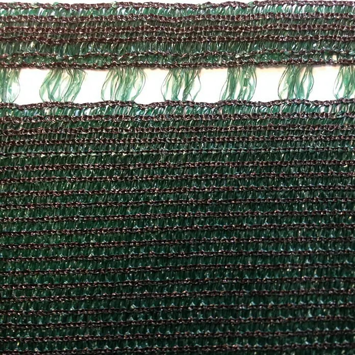 Zaunblende Meterware - Höhe: 1,5 m, HDPE Gewebe, Grün/Braun - Detailaufnahme