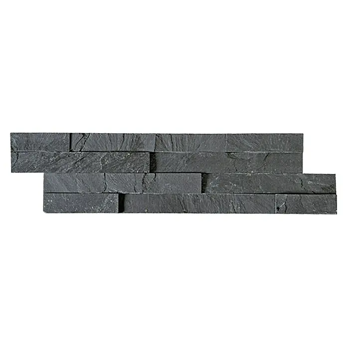 Pločice od ukrasnog kamena Nero Slim - 10 x 40 cm, Crne boje, Izgled kamena
