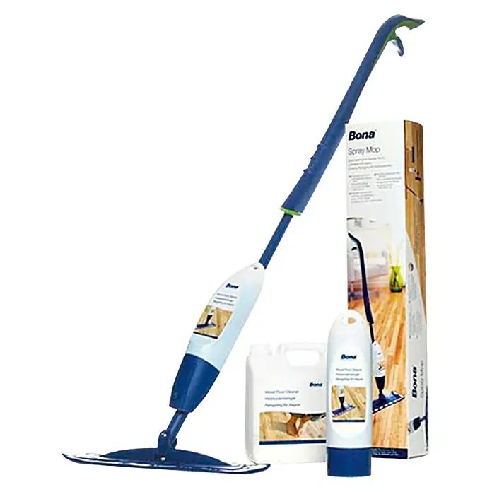 Bona Spray Mop für Holzfußböden - Mikrofaser, 1 x Bona Spray Mop, 1 x Bona Spray Mop Refiller (Kartusche), 1 x Bona Mikrofaser-Reinigungspad - Detailaufnahme