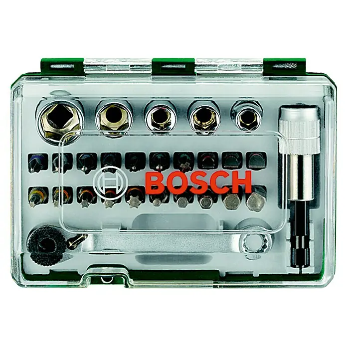 Bosch Set bitova s račnom - 27 -dij. - Pogled sprijeda