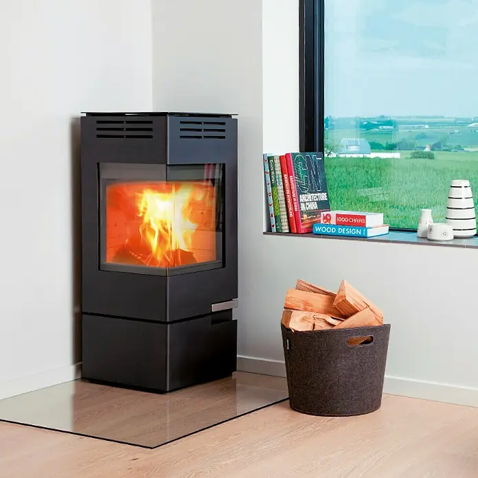 Aduro Dauerbrandofen 12 - 6 kW, Raumheizvermögen: 334 m³, Schwarz