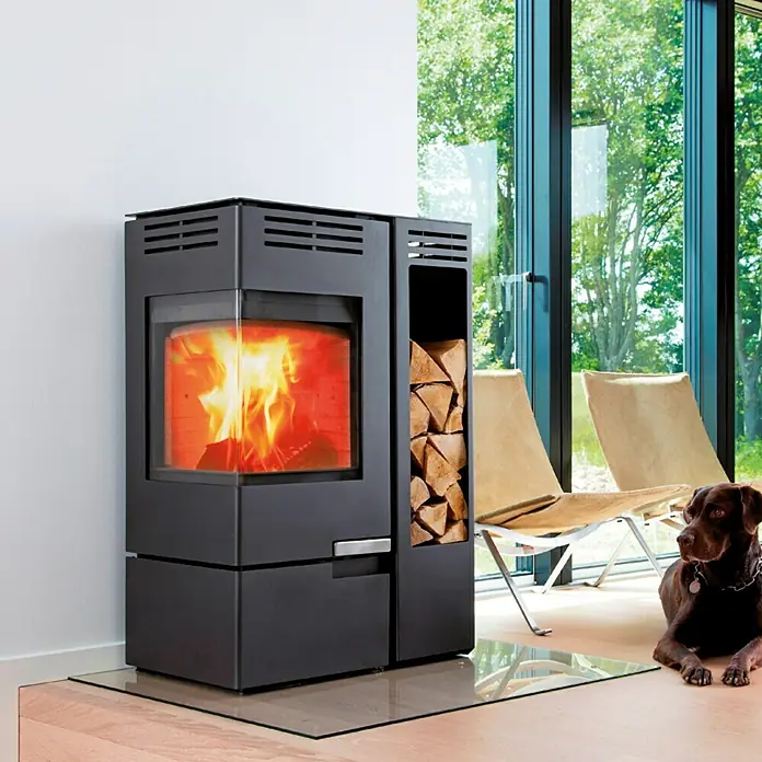 Aduro Dauerbrandofen 12 - 6 kW, Raumheizvermögen: 334 m³, Schwarz