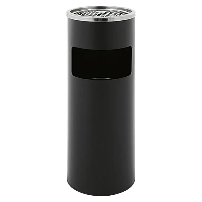 Vepa Bins Ascher-Papierkorb - 12,5 l, Durchmesser: 25 cm, Höhe: 61 cm, Schwarz