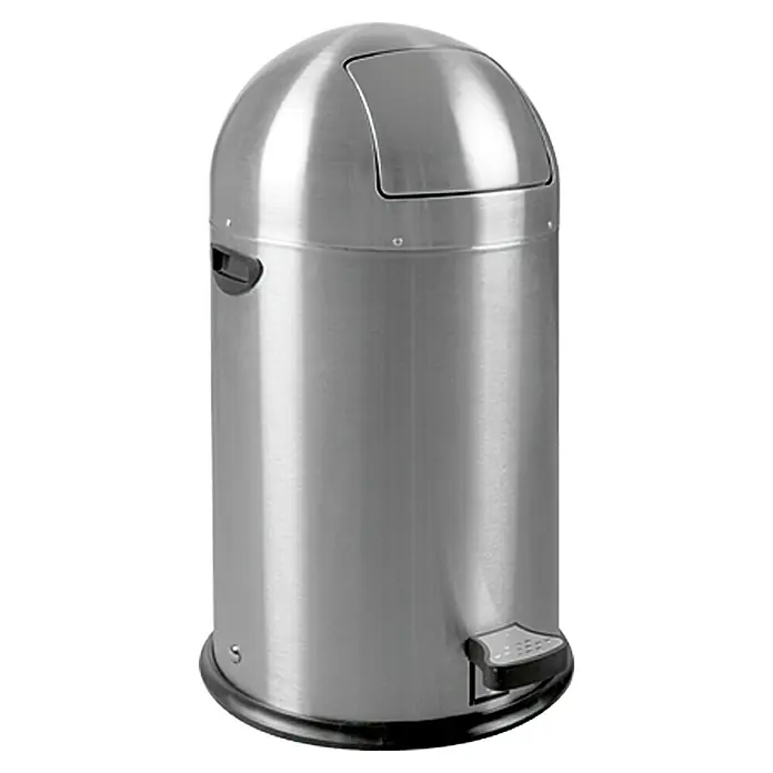 Vepa Bins Treteimer Kickcan - 33 l, Farbe: Chrom, Rund, Metall