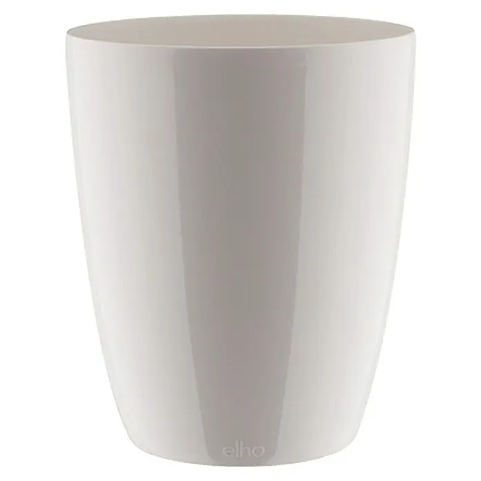 Elho Brussels Diamond Orchideeënpot - Buitenmaat (Ø x h): 15 x 19 cm, Kunststof, Wit