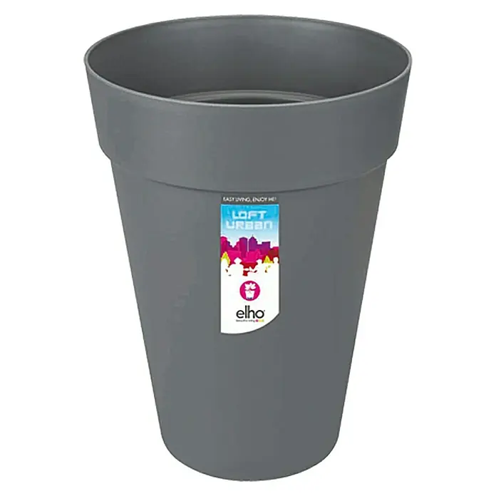 Elho Loft Urban Tegla za cvijeće - Vanjska dimenzija (ø x V): 35 x 45,6 cm, Antracit - Pogled sprijeda