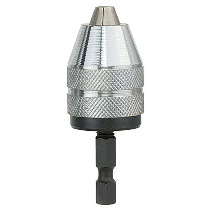 Craftomat Schnell-Spannbohrfutter - Spannbereich: 1 mm - 6 mm, Durchmesser Schaft: ¼″ Hex, Werkzeugstahl - Vorderansicht