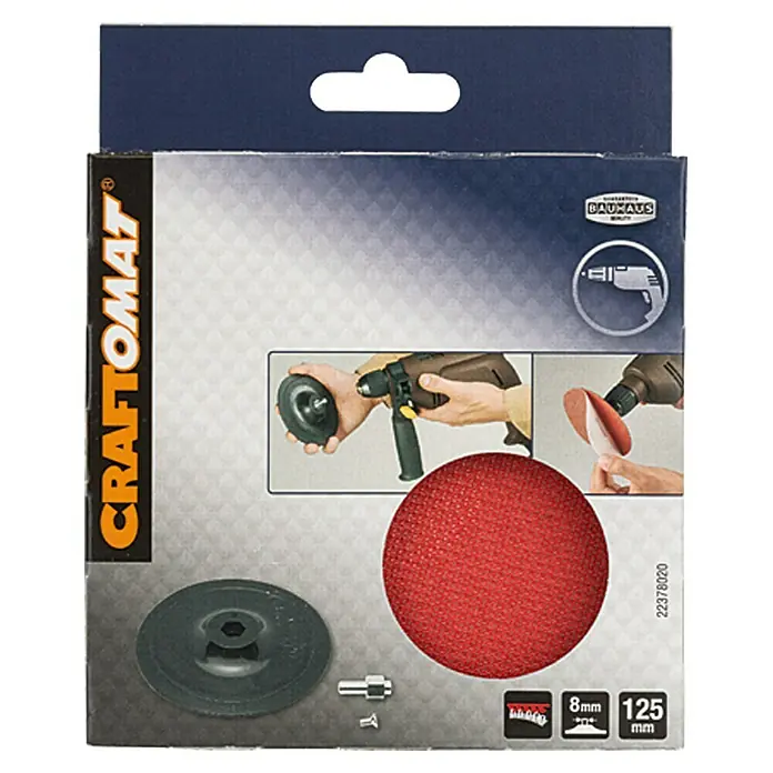 Craftomat Schleifteller - Durchmesser: 125 mm, Geeignet für: Haftschleifscheiben - Vorderansicht