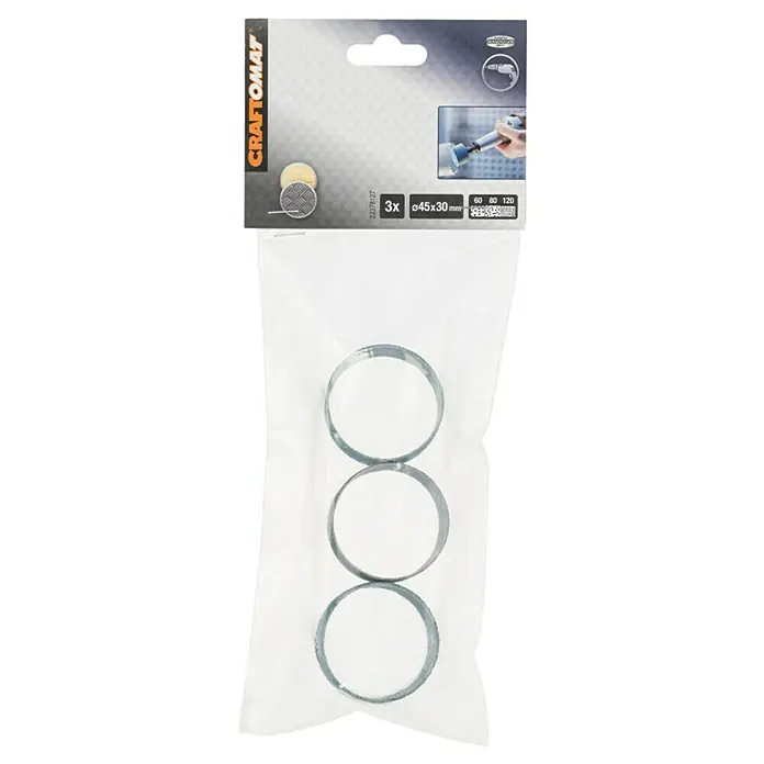 Craftomat Schleifhülsen-Set - 3 -tlg., Durchmesser: 45 mm - Vorderansicht