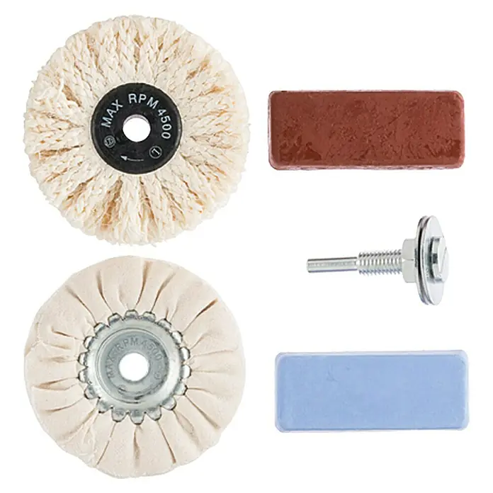 Craftomat Polier-Set - 5 -tlg., Passend für: Bohrfutter - Detailaufnahme