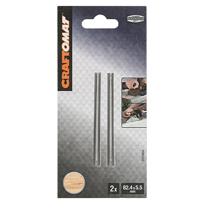 Craftomat Zamjenski nož za blanju - 2 -dij., 82,4 x 5,5 mm - Pogled sprijeda