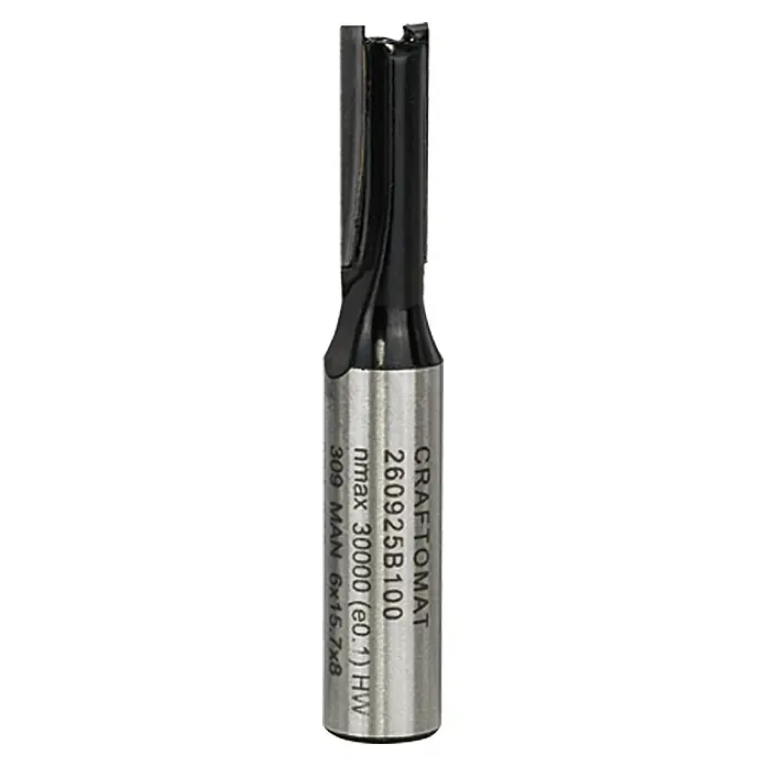 Craftomat Nutfräser - 6 mm, Durchmesser Schaft: 8 mm - Vorderansicht