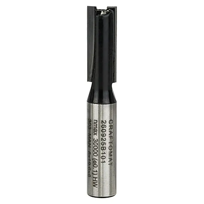 Craftomat Nutfräser - 8 mm, Durchmesser Schaft: 8 mm - Vorderansicht