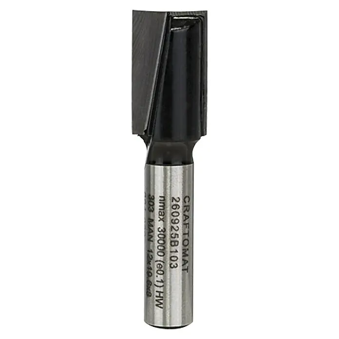 Craftomat Nutfräser - 12 mm, Durchmesser Schaft: 8 mm - Vorderansicht