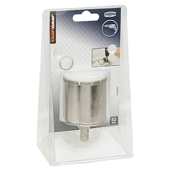 Craftomat Dijamantna kruna za bušenje rupa Keramik - 53 mm, Dubina reza: maks. 35 mm - Pogled sprijeda