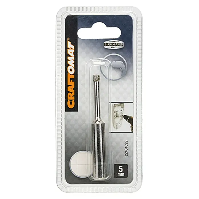 Craftomat Dijamantno svrdlo za mokro bušenje Keramik - 5 mm, Promjer brtve: 10 mm - Pogled sprijeda