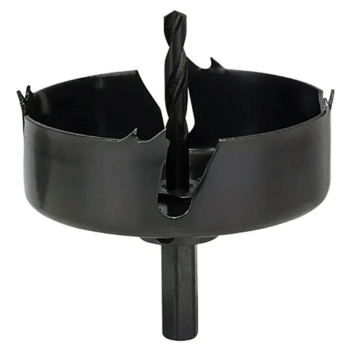 Craftomat Kruna za bušenje rupa u drvu - 80 mm, Promjer brtve: ¼″ Hex - Pogled sprijeda