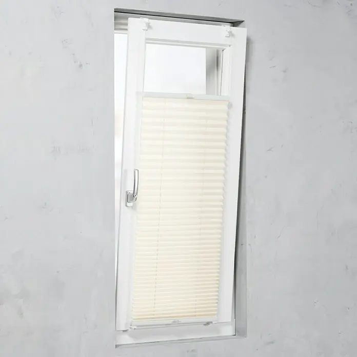 Plissee zavjesa Basic VS TL - Š x V: 60 x 130 cm, Kremasto - Pogled sprijeda