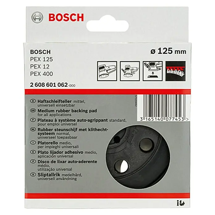Bosch Schleifteller PEX 12 / 125 / 400 - Durchmesser: 125 mm - Vorderansicht