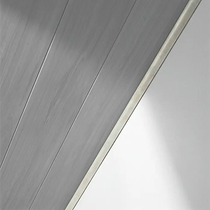 LOGOCLIC Abdeckleiste Metallic - 2,6 m x 25 mm x 6 mm - Detailaufnahme
