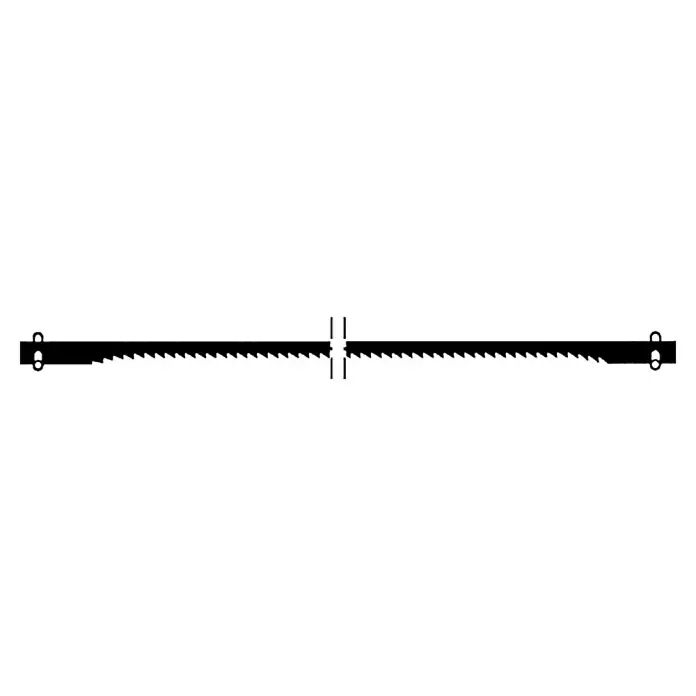 Proxxon Sägeblätter No 28743 - Länge: 127 mm, Anzahl Zähne: 18 auf 25 mm, Passend für: Proxxon Dekupiersäge DS 460, Proxxon Dekupiersäge DSH - Vorderansicht