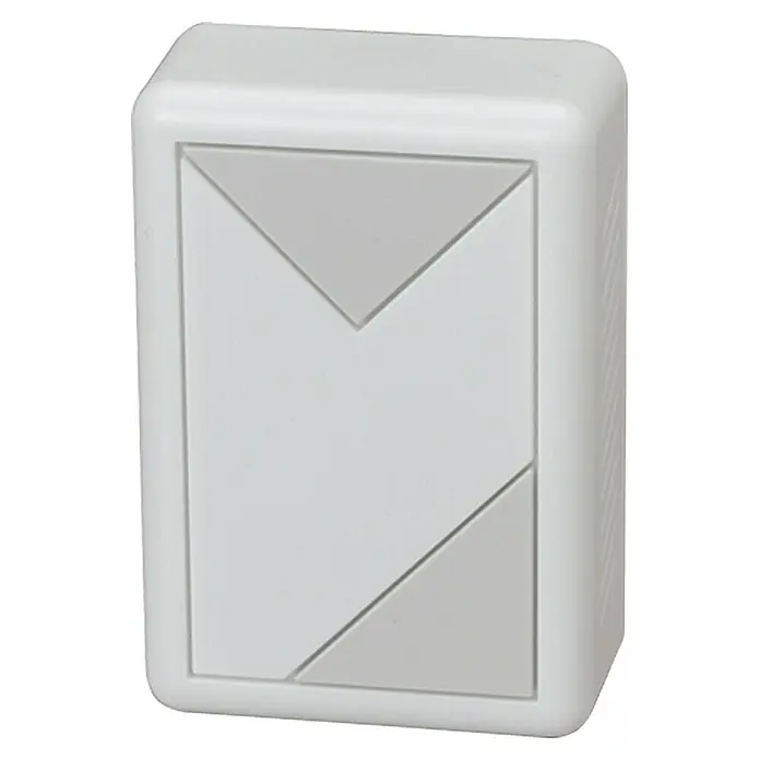 Heidemann Zvono za vrata s 2 tona Prisma - 38 x 80 x 118 mm, 82 dB, Bijele boje, Sive boje, Plastika - Pogled sprijeda