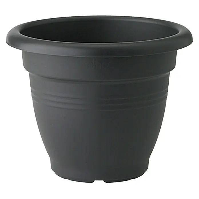 Elho Tegla za cvijeće Provence Campana - Maks. vanjski promjer: 40 cm, Visina: 31 cm, Plastika, Crne boje - Pogled sprijeda