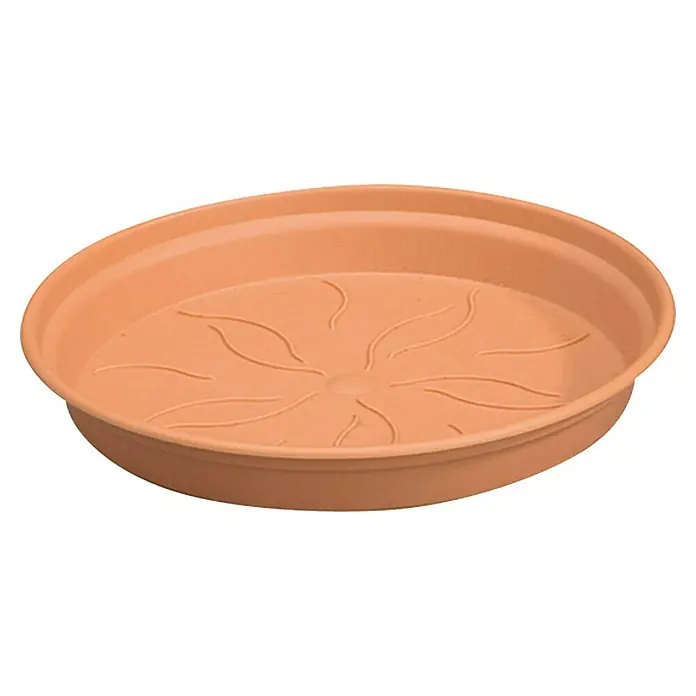 Elho Green Basics Podložak za teglu za cvijeće - Vanjska dimenzija (ø x V): 29 x 4 cm, Plastika, terakota - Pogled sprijeda