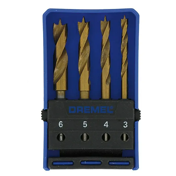 Dremel Holz-Bohrersatz Mod. 636 - 4 Stk., 3 mm - 6 mm - Vorderansicht