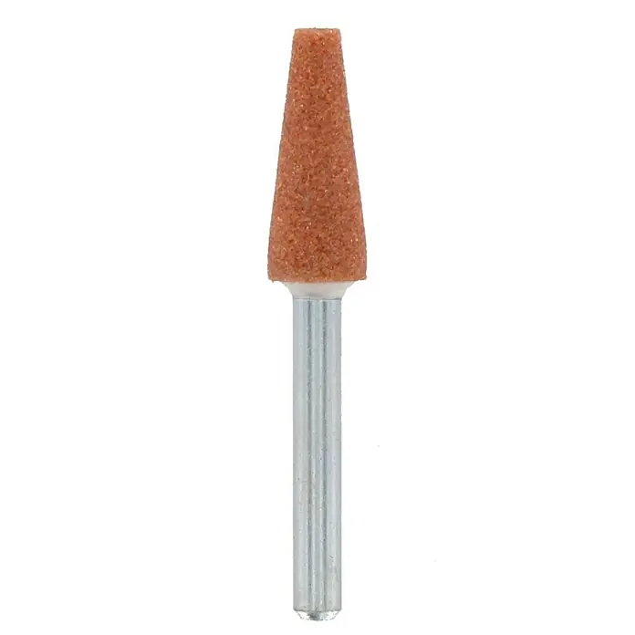 Dremel Korund-Schleifspitze Mod. 953 - Durchmesser Kopf: 6,4 mm Kegel, 3 Stk. - Vorderansicht