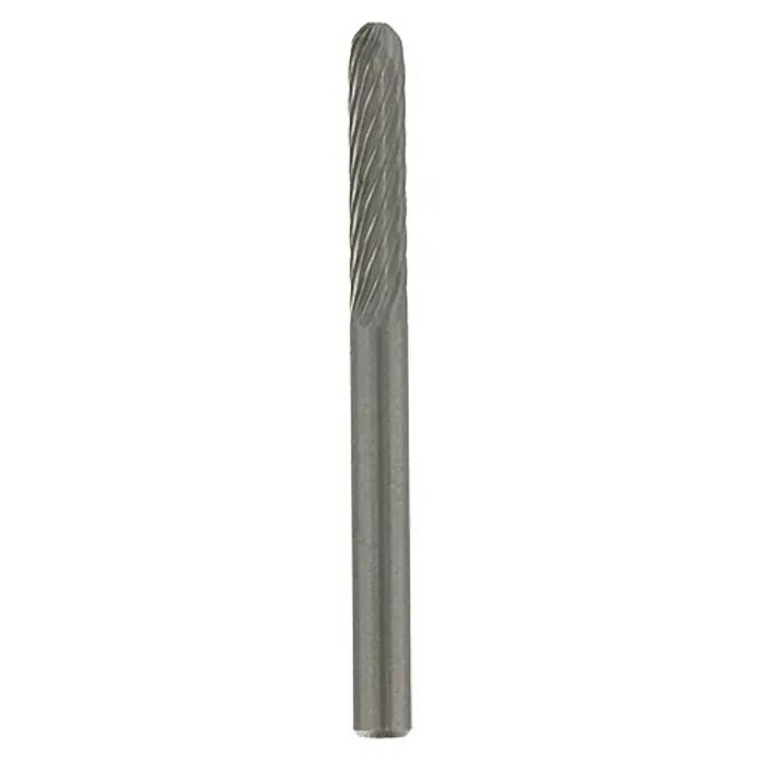 Dremel Wolframkarbid-Fräser Mod. 9903 - Kopfform: Abgerundeter Kopf, Arbeitsdurchmesser: 3,2 mm, 1 Stk. - Vorderansicht
