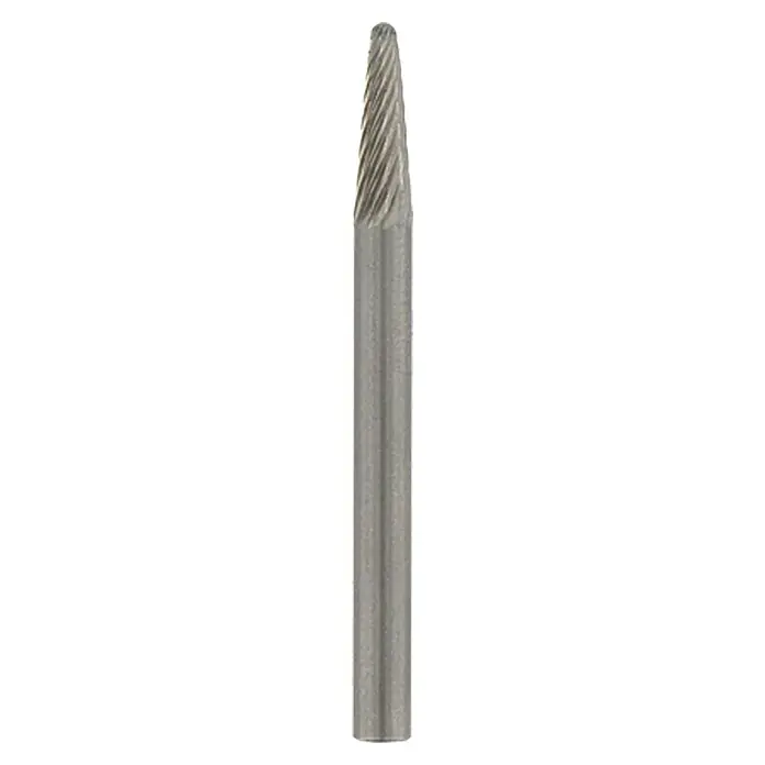 Dremel Wolframkarbid-Fräser Mod. 9910 - Kopfform: Kegelkopf, Arbeitsdurchmesser: 3,2 mm, 1 Stk. - Vorderansicht