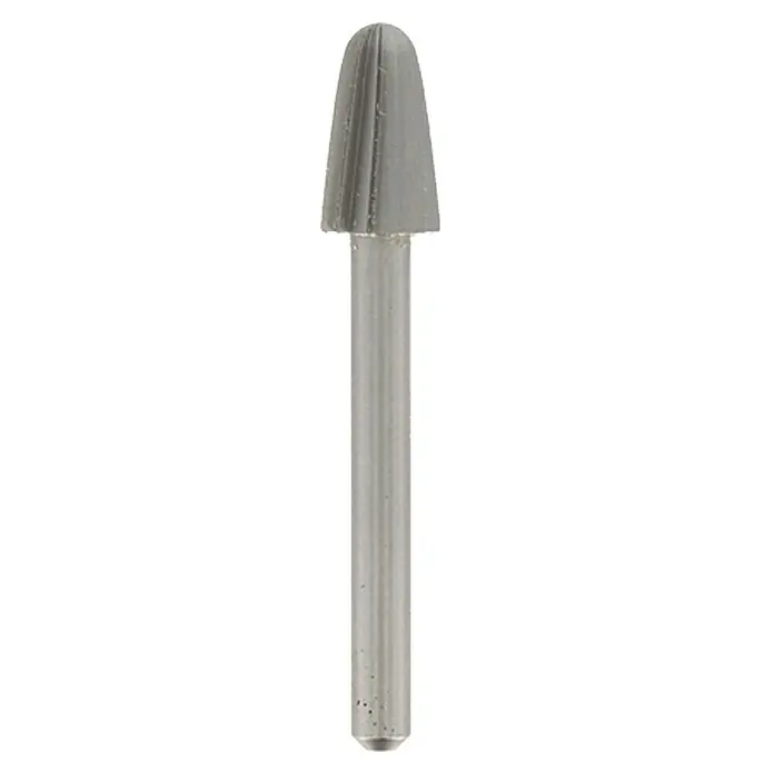 Dremel Fräsmesser Mod. 117 - Durchmesser Kopf: 6,4 mm, Abgerundeter Kopf, Hartmetall, 2 Stk. - Vorderansicht